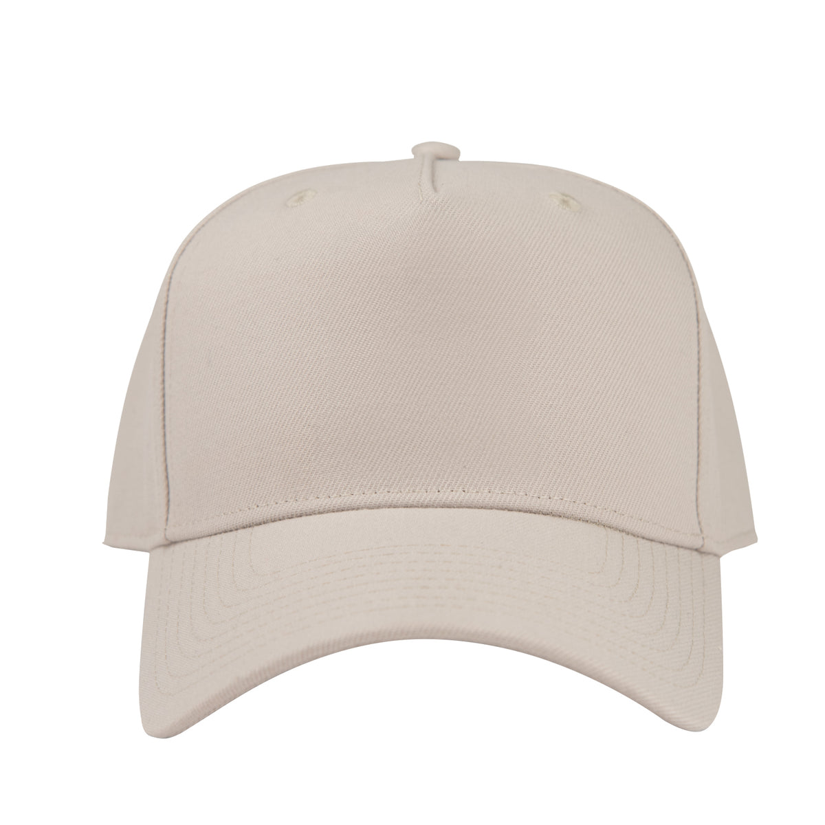 Fairway Cap, 5 Panel Embroidery - Khaki - Front