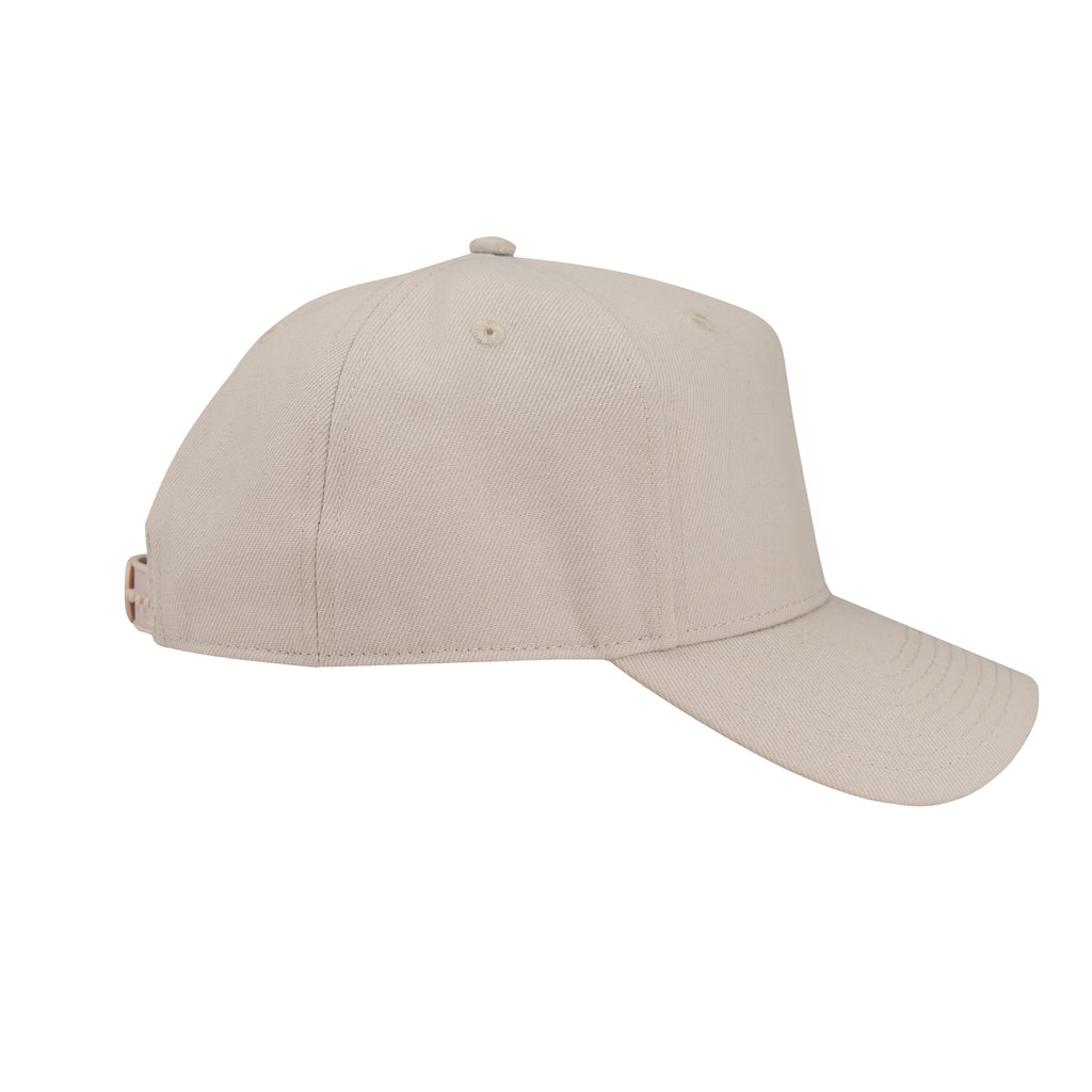 Fairway Cap, 5 Panel Embroidery - Khaki - Side