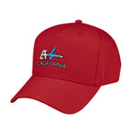 Fairway Cap, 5 Panel Embroidery - Red - Embroidery