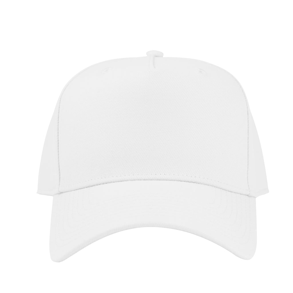 Fairway Cap, 5 Panel Embroidery - White - Front