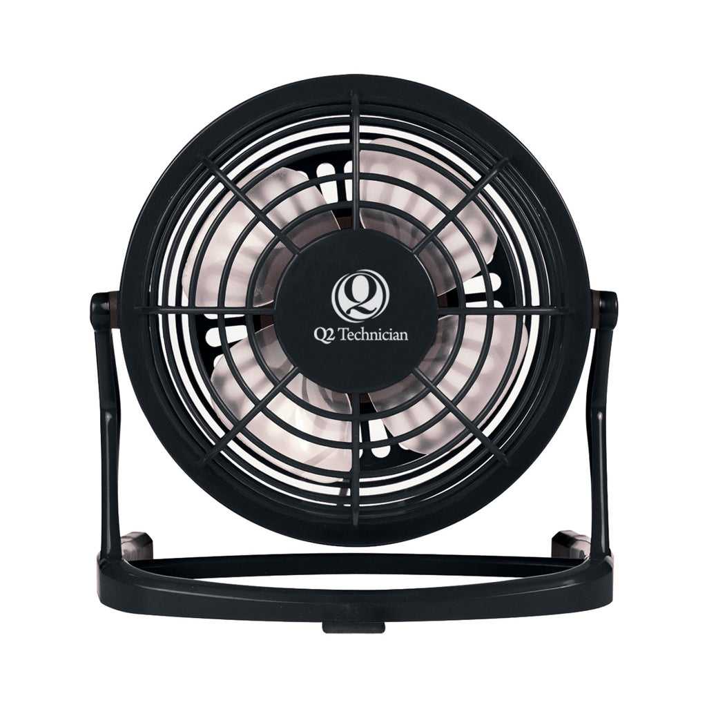 Fan That Plugs Into USB - Black - Pad Print