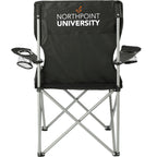 Fanatic Folding Event Chair with Cup Holders - Black - Front 2