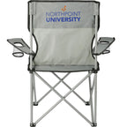 Fanatic Folding Event Chair with Cup Holders - Gray - Front 2