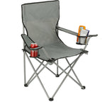 Fanatic Folding Event Chair with Cup Holders - Gray - Right Angle
