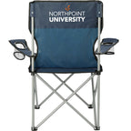 Fanatic Folding Event Chair with Cup Holders - Navy - Front 2