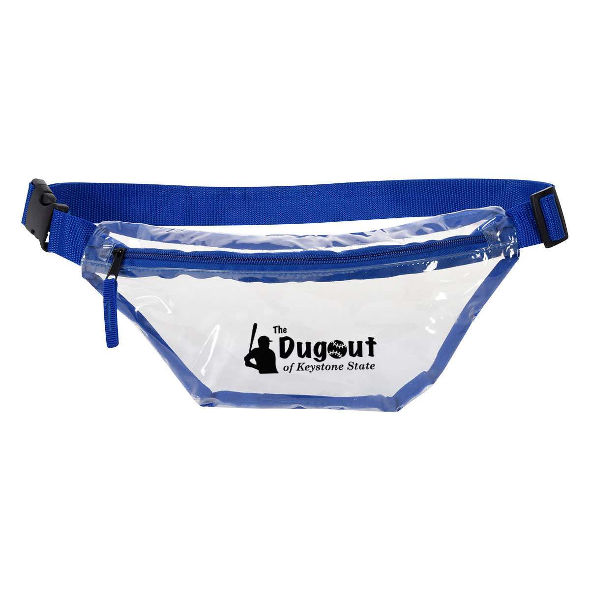 Fanny Pack, Clear Choice - Clear With Royal - Silk Screen