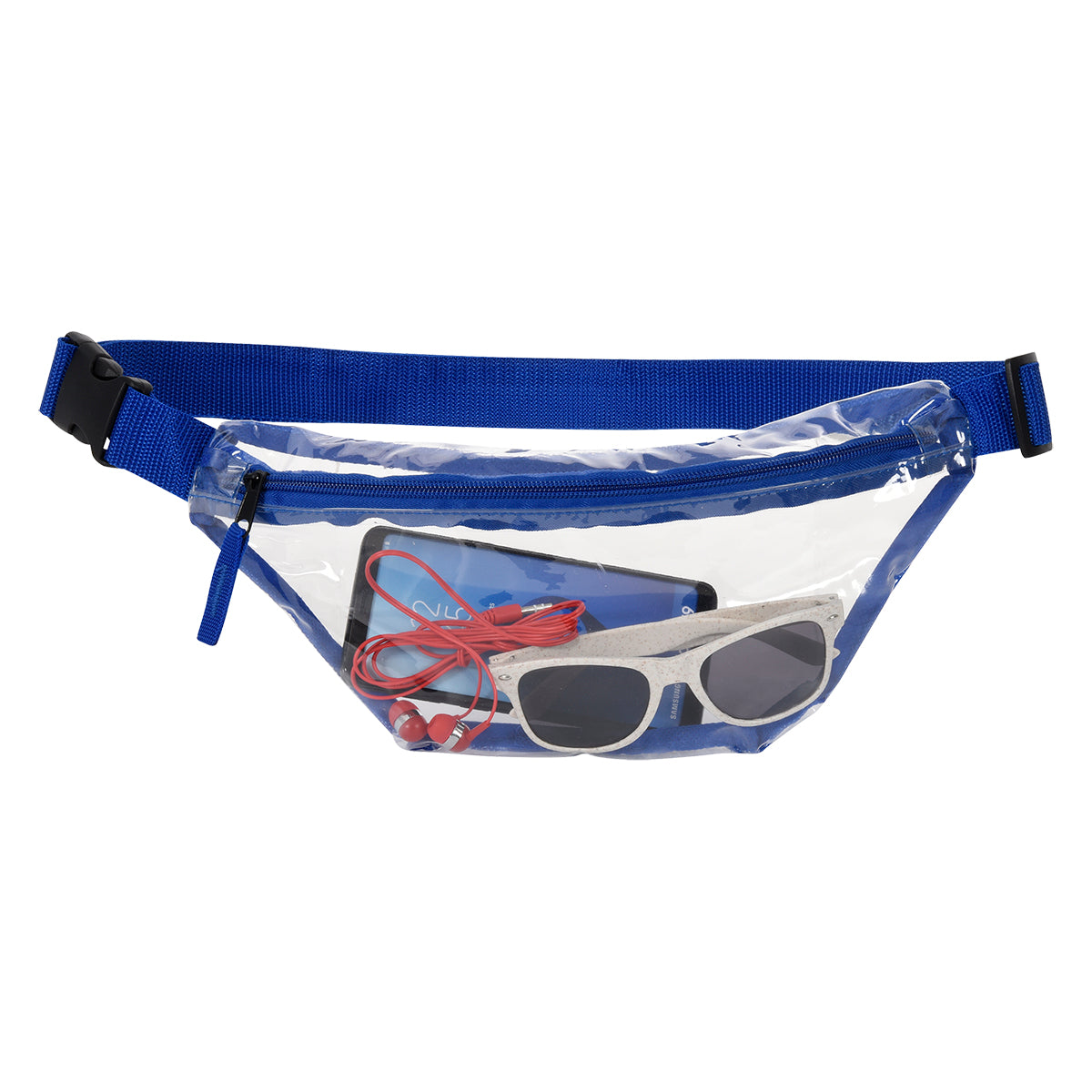 Fanny Pack, Clear Choice - Royal Blue Trim - Inset
