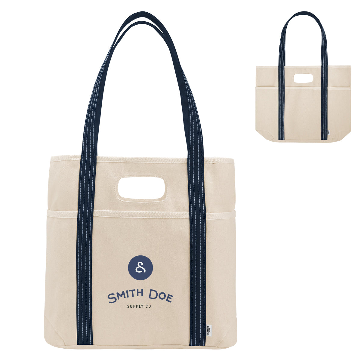 Farm Stand Cotton Canvas Dual Handle Tote, 14 oz - Colorbrite