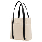 Farm Stand Cotton Canvas Dual Handle Tote, 14 oz - Natural with Black - Angle