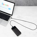 Fast Charge Laptop Power Bank, 65W and 20,000 mAh Full Color - Black - Inuse