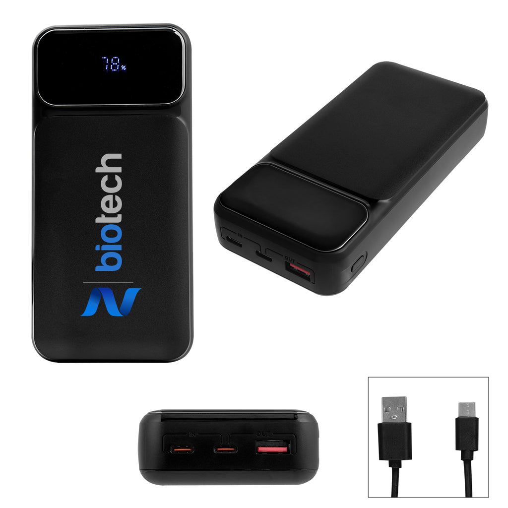 Fast Charge Laptop Power Bank, 65W and 20,000 mAh Full Color - Full Color