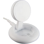 Fast Fold Qi2 Magnetic Wireless Charging Stand, 15W Full Color - White - Right Angle