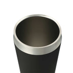 Faye Insulated Tumbler with Steel Straw, 20 oz - Black - Left Angle 2