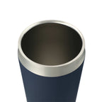Faye Insulated Tumbler with Steel Straw, 20 oz Laser Engraving - Navy - Left Angle 2