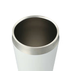 Faye Insulated Tumbler with Steel Straw, 20 oz Laser Engraving - White - Left Angle 2