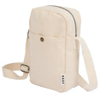 FEED Crossbody Bag in GOTS Organic Cotton - Natural - Left Angle