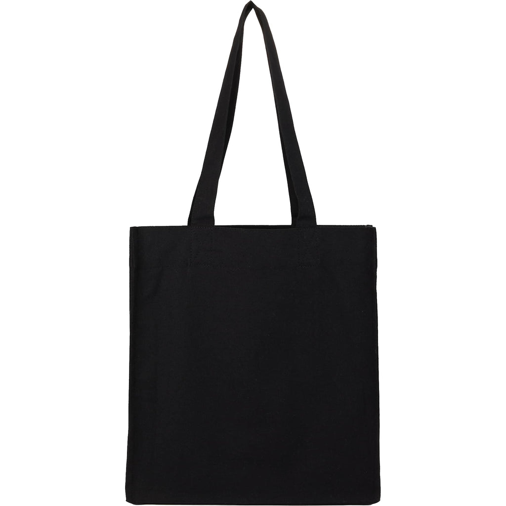 FEED Gusseted Organic Cotton Book Tote - Black - Back