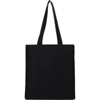 FEED Gusseted Organic Cotton Book Tote Embroidery - Black - Back