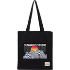 FEED Gusseted Organic Cotton Book Tote Transfer - Black - Front