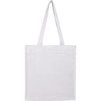 FEED Gusseted Organic Cotton Book Tote Transfer - White - Back