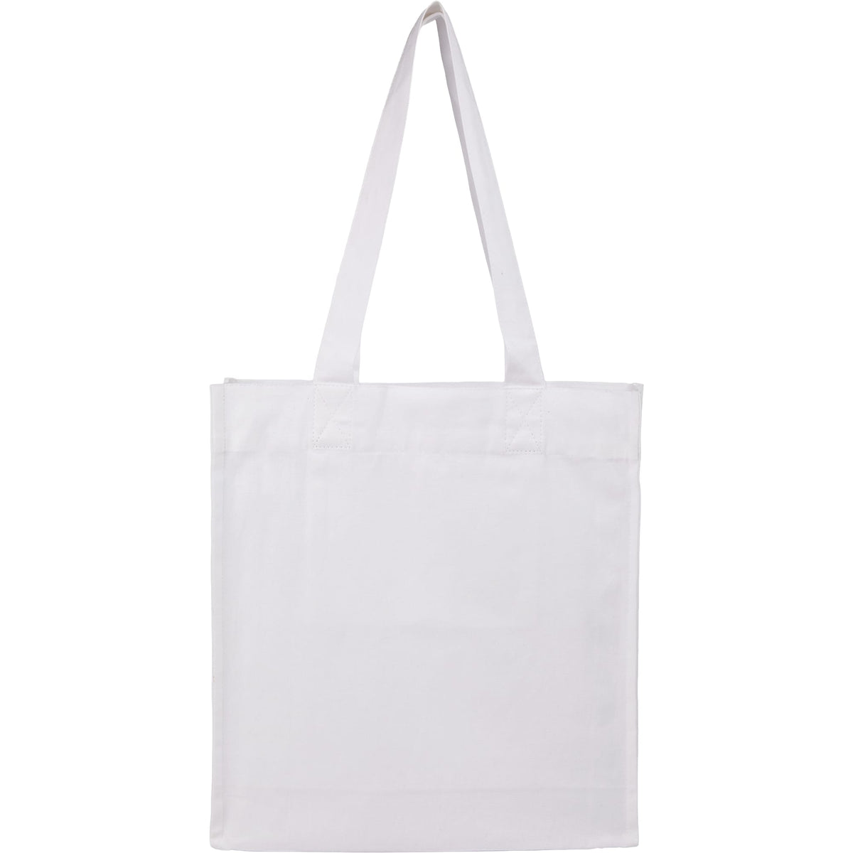 FEED Gusseted Organic Cotton Book Tote Transfer - White - Back