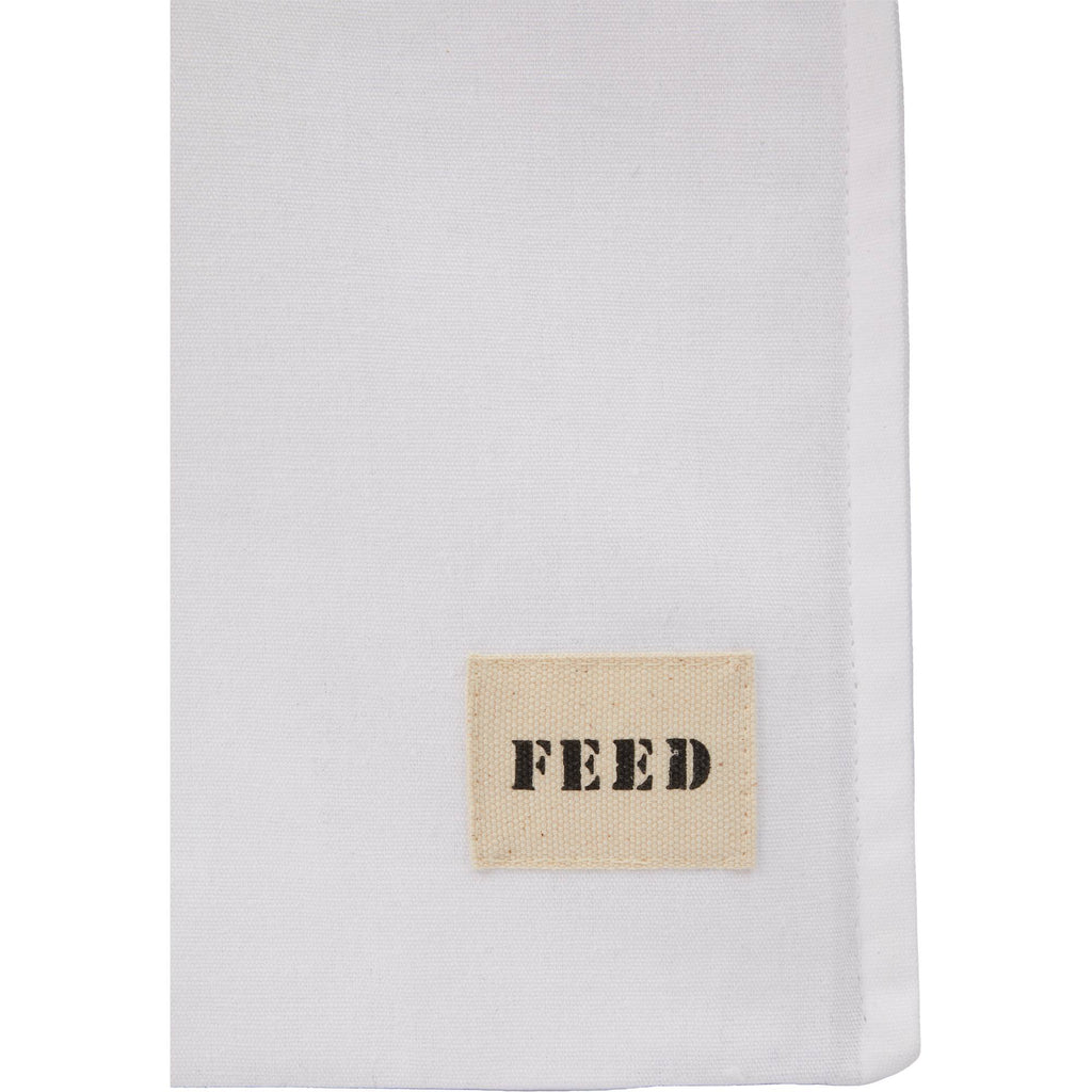 FEED Gusseted Organic Cotton Book Tote - White - Detail