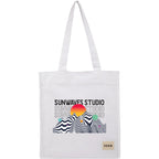 FEED Gusseted Organic Cotton Book Tote - White - Front