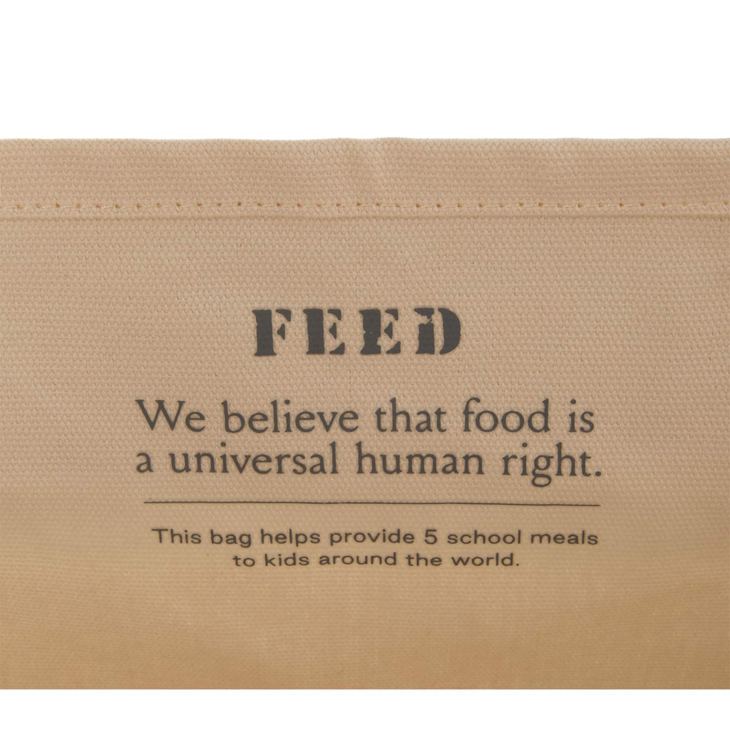 FEED Large Organic Market Tote with Three Pockets Transfer - Natural - Detail 2