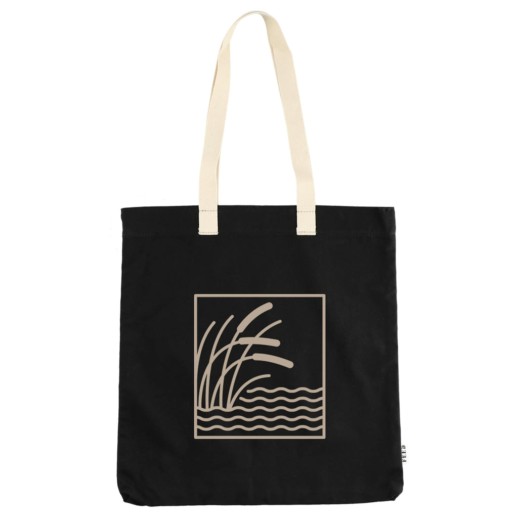 FEED Organic Convention Tote with Pen Loop Transfer - Black - Front