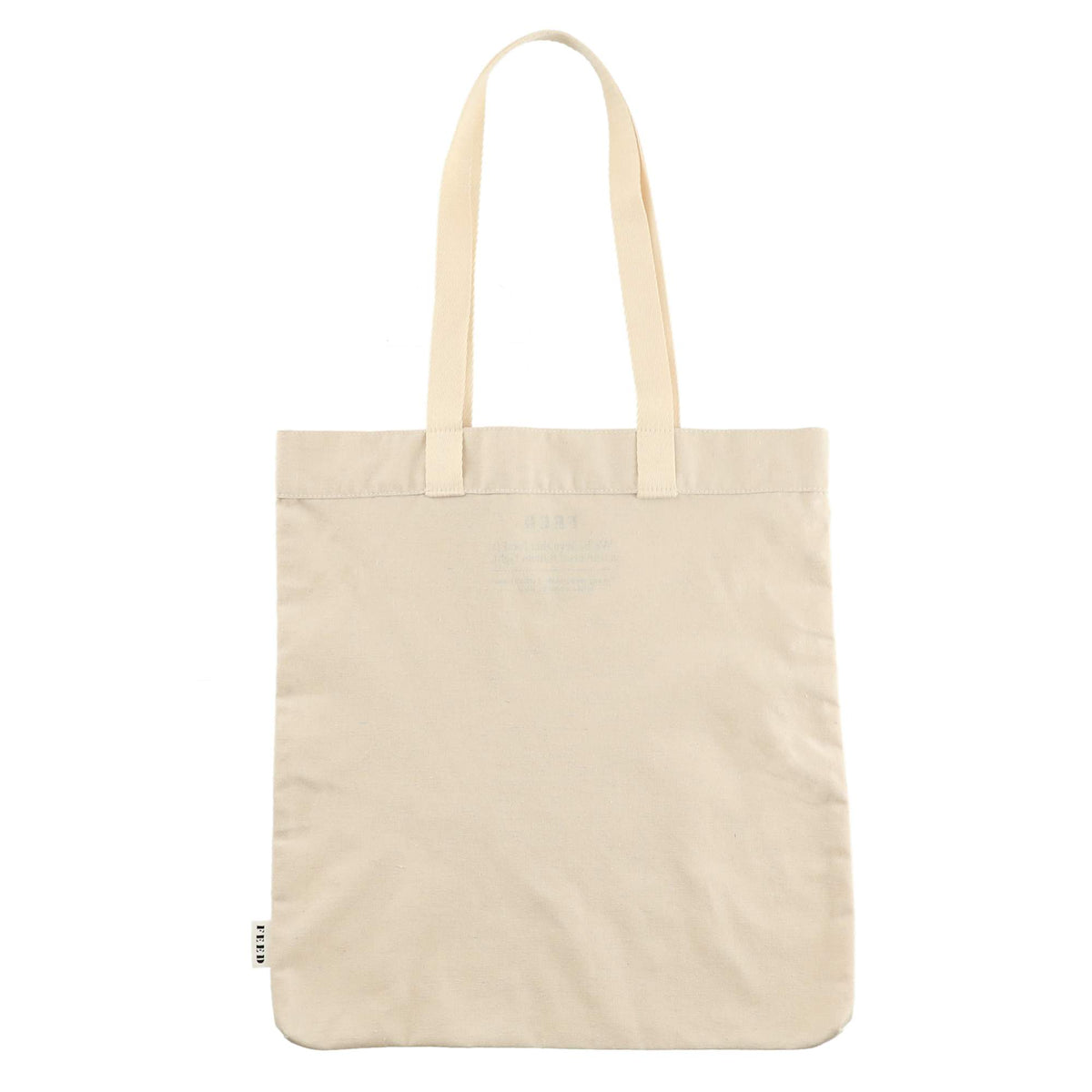 FEED Organic Convention Tote with Pen Loop Transfer - Natural - Back