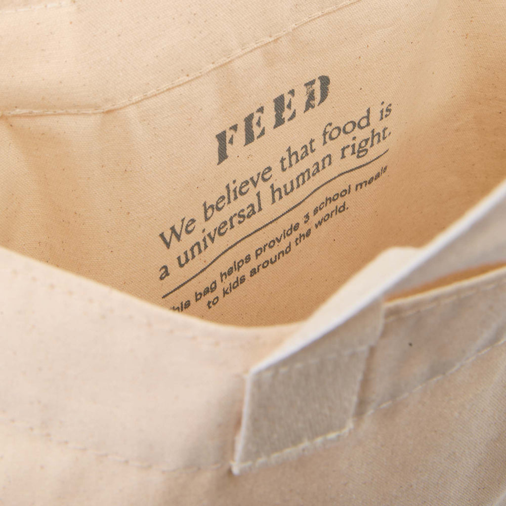 FEED Organic Convention Tote with Pen Loop Transfer - Natural - Detail 2