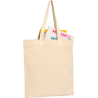 FEED Organic Convention Tote with Pen Loop Transfer - Natural - Propped 2