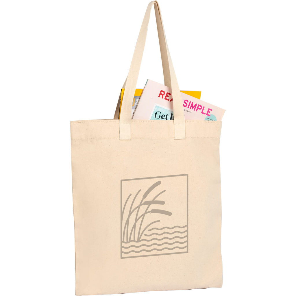 FEED Organic Convention Tote with Pen Loop Transfer - Natural - Propped