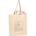 FEED Organic Convention Tote with Pen Loop Transfer - Natural - Propped