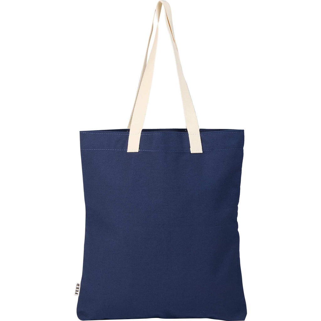 FEED Organic Convention Tote with Pen Loop Transfer - Navy - Back