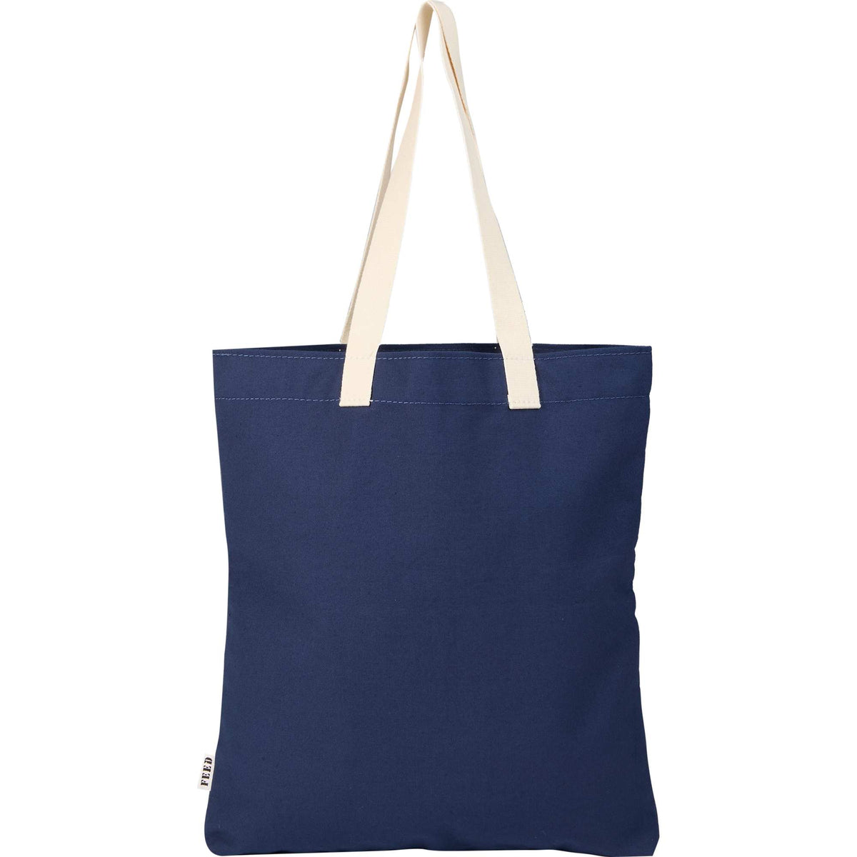 FEED Organic Convention Tote with Pen Loop Transfer - Navy - Back