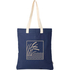 FEED Organic Convention Tote with Pen Loop Transfer - Navy - Front