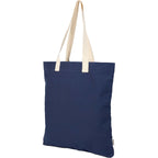 FEED Organic Convention Tote with Pen Loop Transfer - Navy - Left Angle