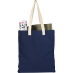 FEED Organic Convention Tote with Pen Loop Transfer - Navy - Propped 2