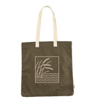 FEED Organic Convention Tote with Pen Loop Transfer - Olive - Front
