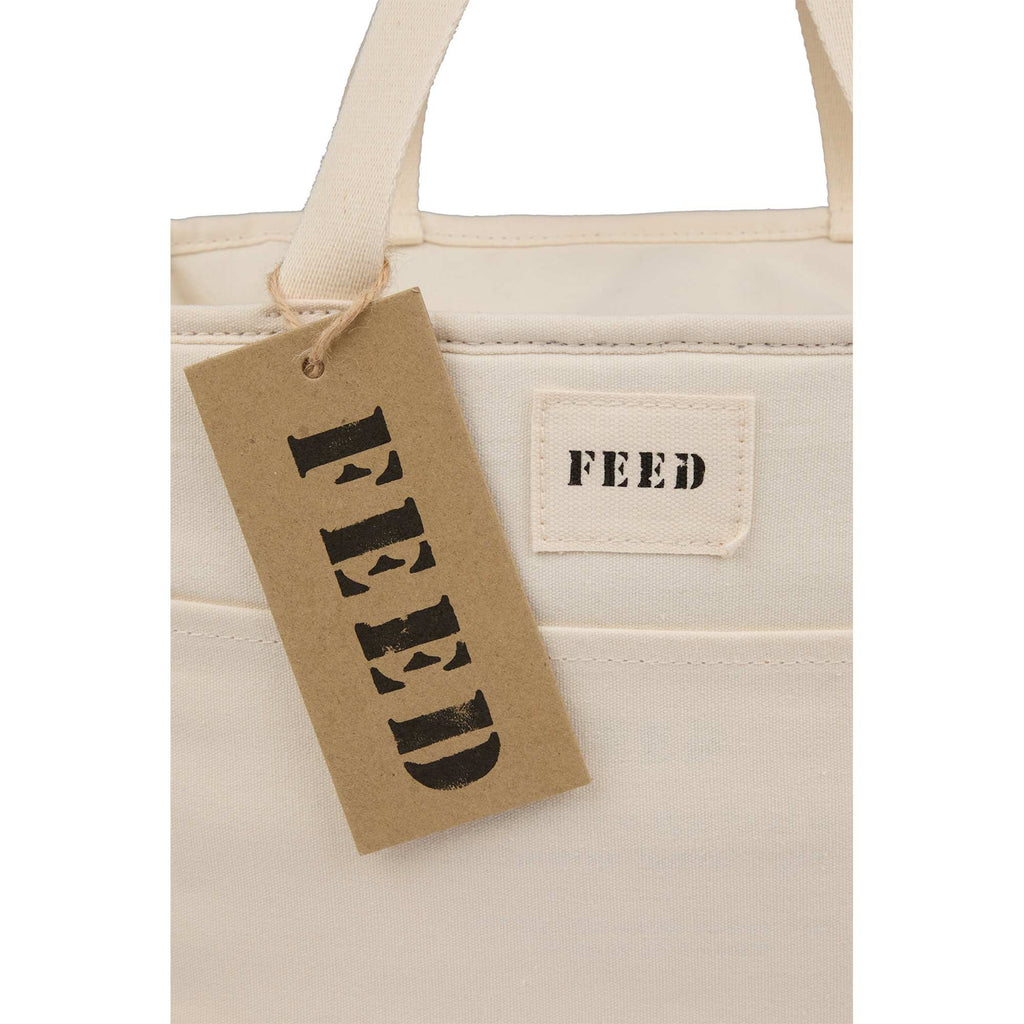 FEED Organic Cotton Lunch Cooler for 9 Cans Embroidery - Natural - Detail 5