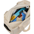 FEED Organic Cotton Lunch Cooler for 9 Cans Embroidery - Natural - Propped