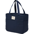 FEED Organic Cotton Lunch Cooler for 9 Cans Embroidery - Navy - Left Angle