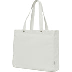 FEED Organic Cotton Tote with Copper Rivets Embroidery - White - Left Angle