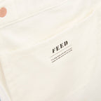 FEED Organic Cotton Tote with Copper Rivets Transfer - White - Detail 2