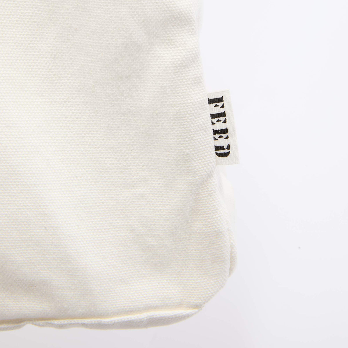 FEED Organic Cotton Tote with Copper Rivets - White - Detail 3