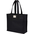 FEED Organic Market Tote with Shoulder Strap Transfer - Black - Left Angle