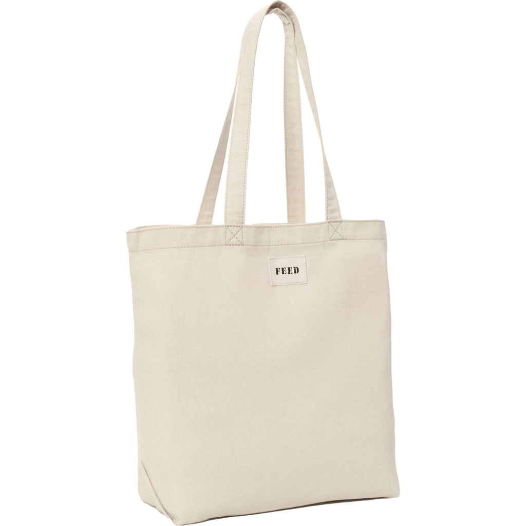 FEED Organic Shopper Tote, 8 oz Transfer - Natural - Right Angle