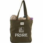 FEED Organic Shopper Tote, 8 oz Transfer - Olive - Front Propped