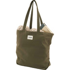 FEED Organic Shopper Tote, 8 oz Transfer - Olive - Left Angle 4